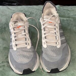 EUC Adidas White and Gray Running Shoes